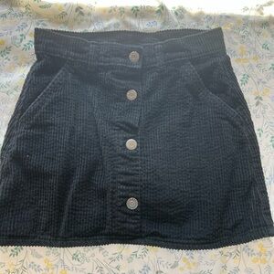 Old Navy Black Corduroy Mini Skirt